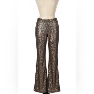 Mianotte silver Sequin Flare pant women's size 1 or Small